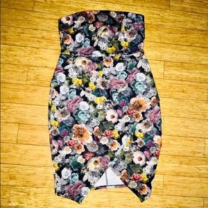 ASOS Strapless floral dress